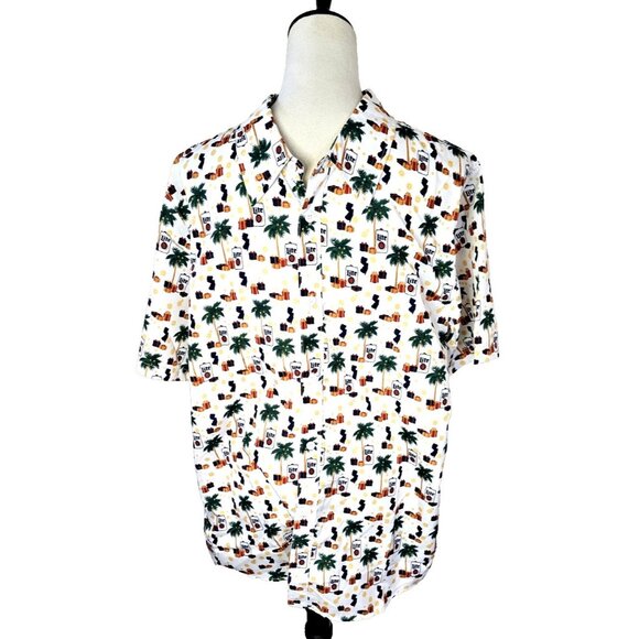 Miller Lite NJ Holiday Men's Button Down HAWAIIAN Shirt Medium - Picture 1 of 9